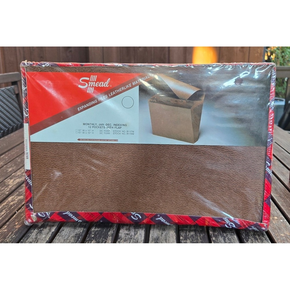 Smead R119M Leather-Like 12-Pocket Monthly Expanding File New Sealed